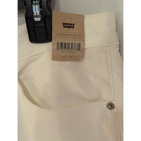 Levi’s Classic Straight Jeans Womens Size 12 White Mid Rise W31 L30 - Picture 2 of 10
